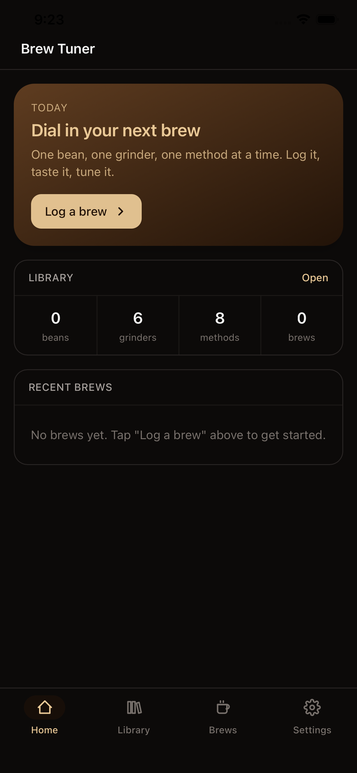 Brew Tuner — your brew-by-brew dial-in log